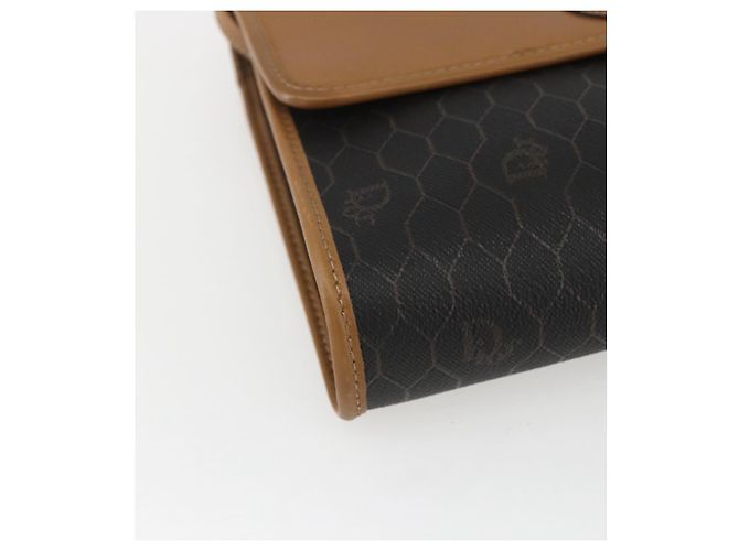 Borsa a spalla in tela a nido d'ape PVC nera e oro Christian Dior Auth ar13897 Nero D'oro - vista 11