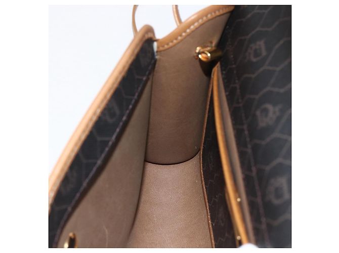 Borsa a spalla in tela a nido d'ape PVC nera e oro Christian Dior Auth ar13897 Nero D'oro - vista 18