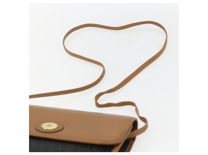 Borsa a spalla in tela a nido d'ape PVC nera e oro Christian Dior Auth ar13897 Nero D'oro - vista 8