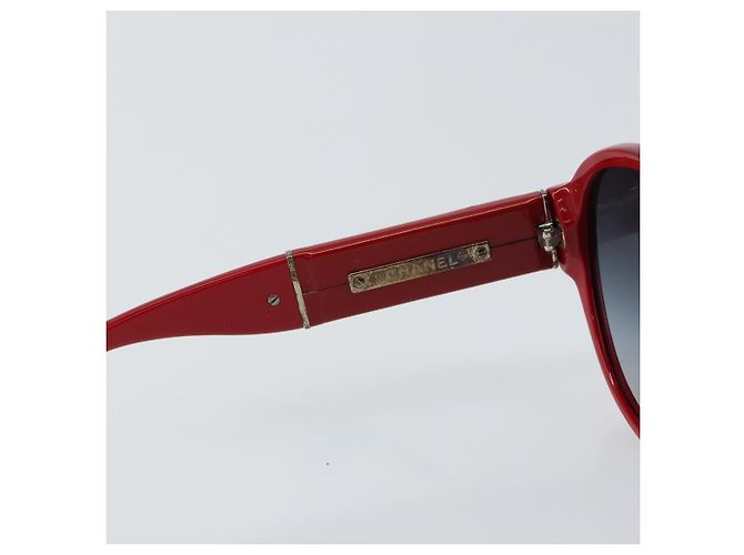 Gafas de sol CHANEL de plástico Rojo CC Auth BA9167 Roja - vista 10