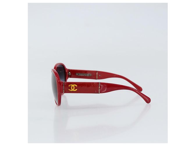 Gafas de sol CHANEL de plástico Rojo CC Auth BA9167 Roja - vista 4