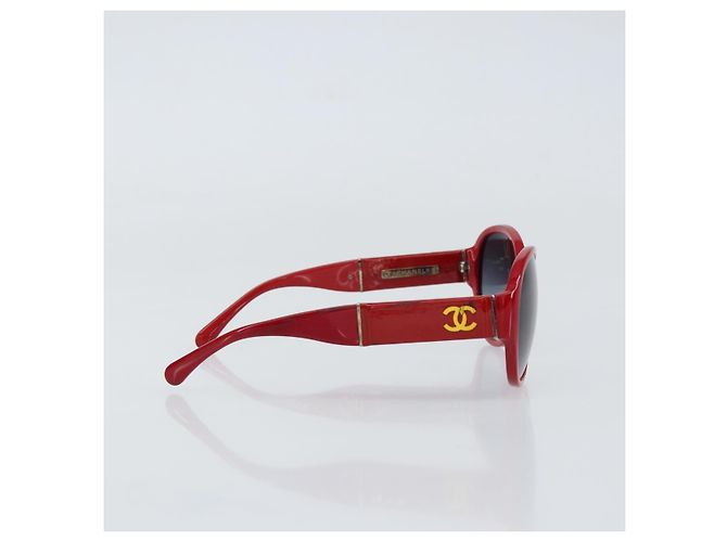 Gafas de sol CHANEL de plástico Rojo CC Auth BA9167 Roja - vista 5