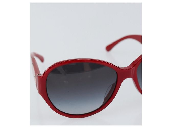 Gafas de sol CHANEL de plástico Rojo CC Auth BA9167 Roja - vista 6
