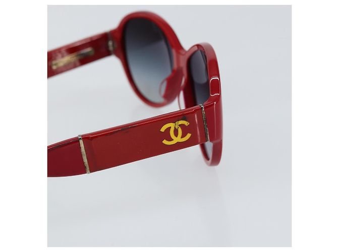 Gafas de sol CHANEL de plástico Rojo CC Auth BA9167 Roja - vista 8