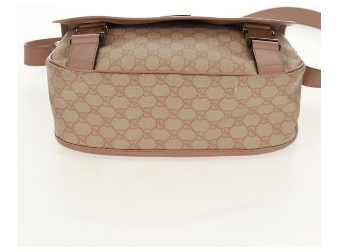 Gucci Borsa a Spalla GG Supreme in PVC Rosa Oro 201732 Auth bs31845 D'oro - vista 13