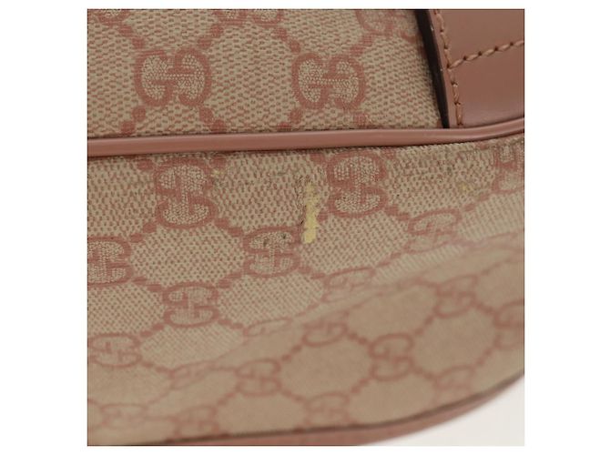 Gucci Borsa a Spalla GG Supreme in PVC Rosa Oro 201732 Auth bs31845 D'oro - vista 14