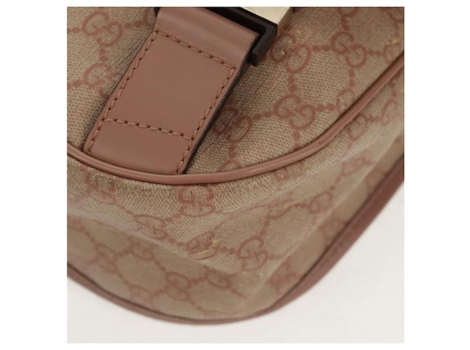 Gucci Borsa a Spalla GG Supreme in PVC Rosa Oro 201732 Auth bs31845 D'oro - vista 16