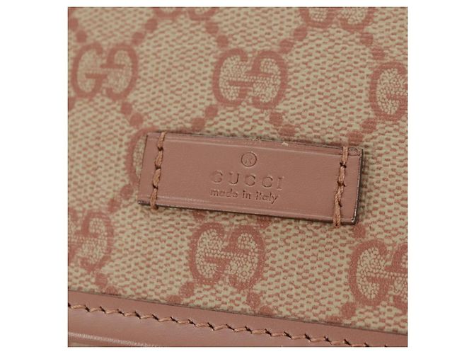 Gucci Borsa a Spalla GG Supreme in PVC Rosa Oro 201732 Auth bs31845 D'oro - vista 19