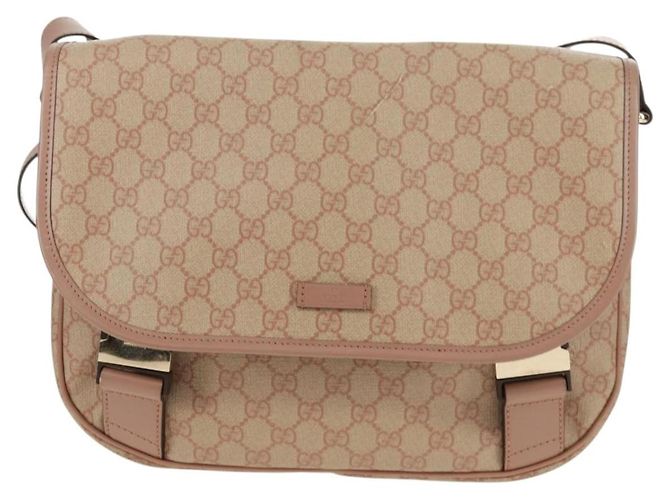 Gucci Borsa a Spalla GG Supreme in PVC Rosa Oro 201732 Auth bs31845 D'oro - vista 2
