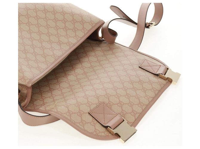 Gucci Borsa a Spalla GG Supreme in PVC Rosa Oro 201732 Auth bs31845 D'oro - vista 21