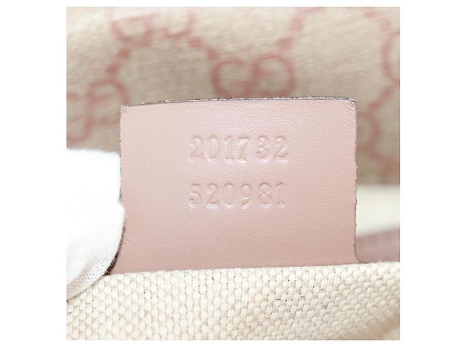 Gucci Borsa a Spalla GG Supreme in PVC Rosa Oro 201732 Auth bs31845 D'oro - vista 27