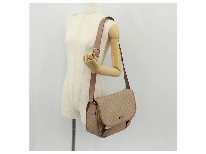 Gucci Borsa a Spalla GG Supreme in PVC Rosa Oro 201732 Auth bs31845 D'oro - vista 28