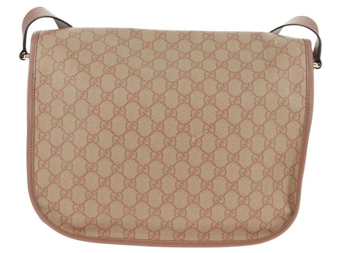Gucci Borsa a Spalla GG Supreme in PVC Rosa Oro 201732 Auth bs31845 D'oro - vista 4