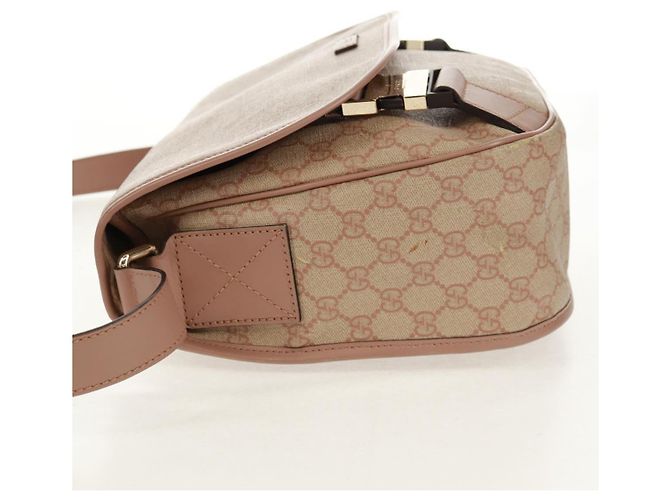 Gucci Borsa a Spalla GG Supreme in PVC Rosa Oro 201732 Auth bs31845 D'oro - vista 6