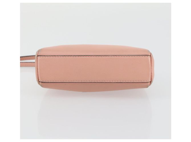 Borsa a mano FENDI Micro Peek A Boo in pelle 2 in 1 rosa oro Auth 155322 - vista 11