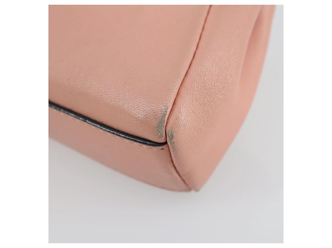 Borsa a mano FENDI Micro Peek A Boo in pelle 2 in 1 rosa oro Auth 155322 - vista 12