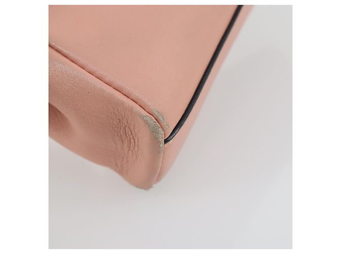 Borsa a mano FENDI Micro Peek A Boo in pelle 2 in 1 rosa oro Auth 155322 - vista 13