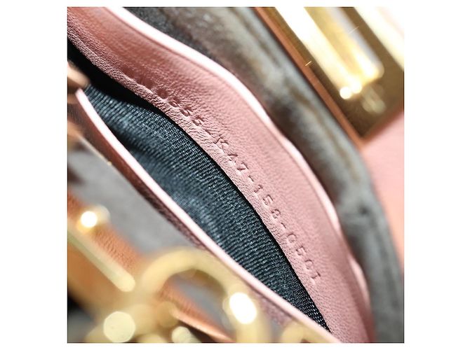 Borsa a mano FENDI Micro Peek A Boo in pelle 2 in 1 rosa oro Auth 155322 - vista 22