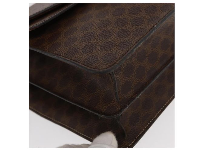 Céline Borsa a mano in tela Macadam CELINE in pelle PVC marrone oro Auth bs31809 D'oro - vista 10