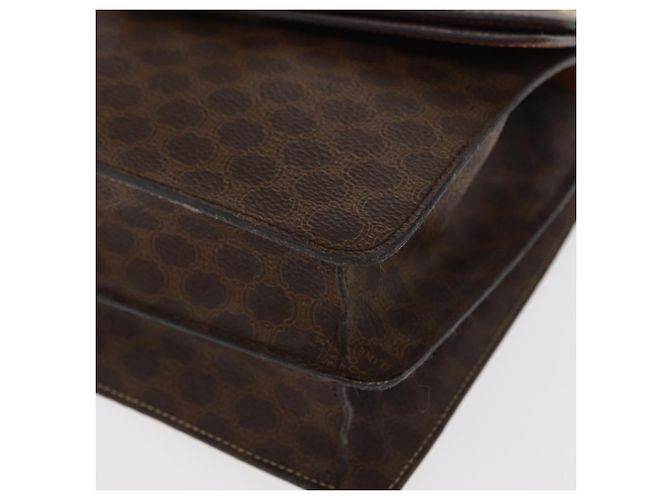 Céline Borsa a mano in tela Macadam CELINE in pelle PVC marrone oro Auth bs31809 D'oro - vista 11