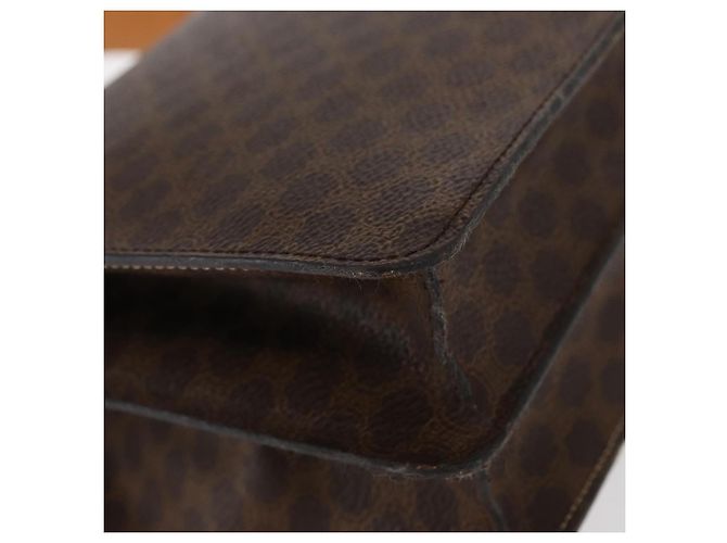Céline Borsa a mano in tela Macadam CELINE in pelle PVC marrone oro Auth bs31809 D'oro - vista 12