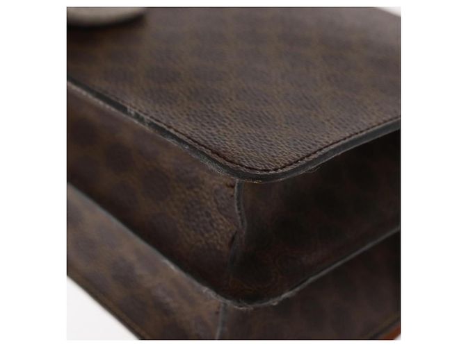 Céline Borsa a mano in tela Macadam CELINE in pelle PVC marrone oro Auth bs31809 D'oro - vista 13