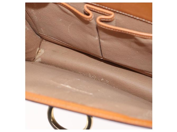 Céline Borsa a mano in tela Macadam CELINE in pelle PVC marrone oro Auth bs31809 D'oro - vista 21