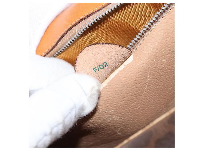 Céline Borsa a mano in tela Macadam CELINE in pelle PVC marrone oro Auth bs31809 D'oro - vista 26