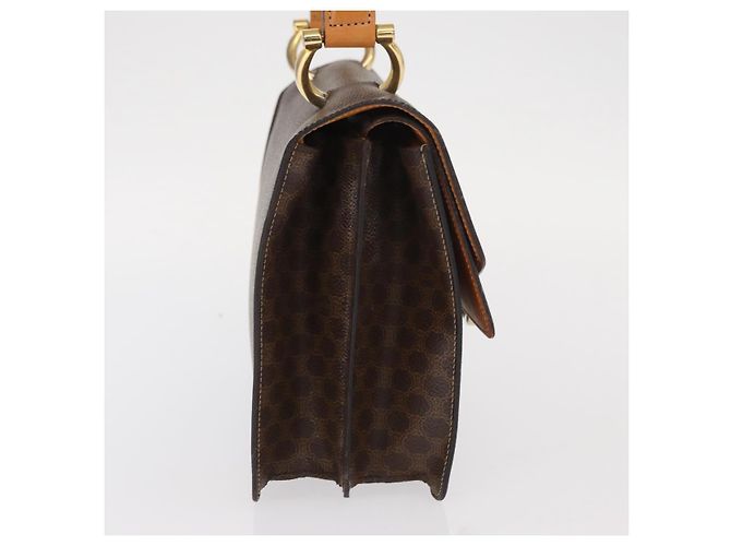 Céline Borsa a mano in tela Macadam CELINE in pelle PVC marrone oro Auth bs31809 D'oro - vista 5