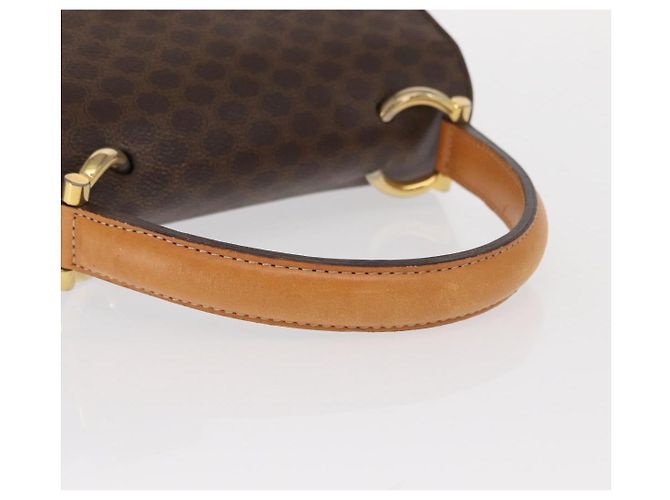 Céline Borsa a mano in tela Macadam CELINE in pelle PVC marrone oro Auth bs31809 D'oro - vista 7