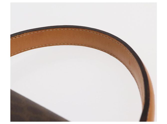 Céline Borsa a mano in tela Macadam CELINE in pelle PVC marrone oro Auth bs31809 D'oro - vista 8