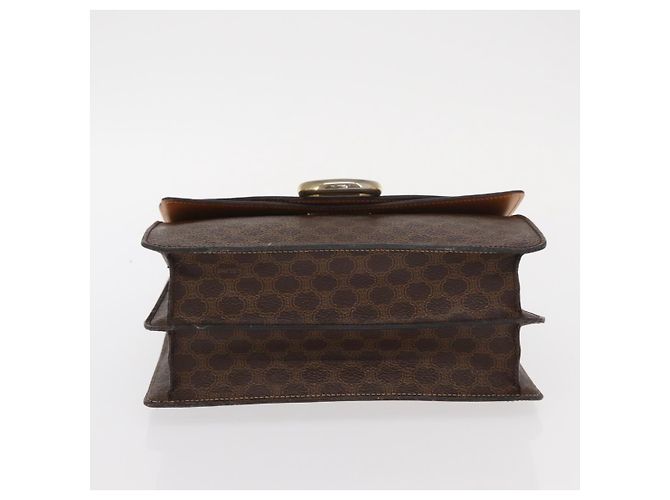 Céline Borsa a mano in tela Macadam CELINE in pelle PVC marrone oro Auth bs31809 D'oro - vista 9