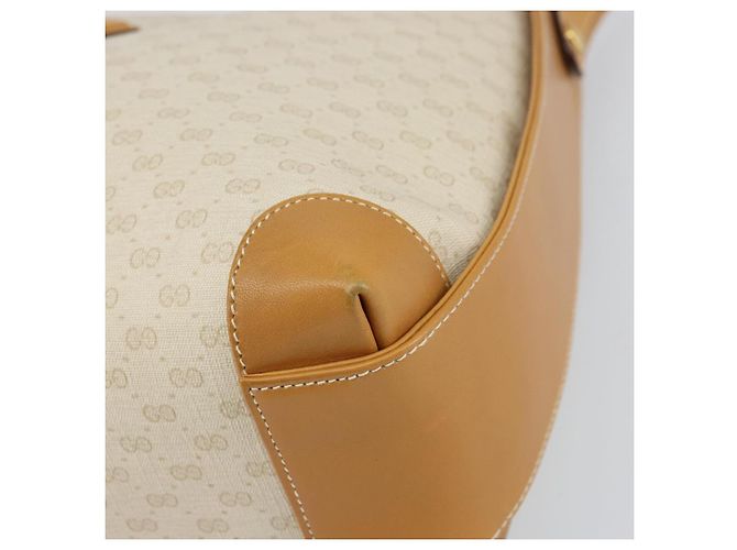 Gucci Borsa a Spalla Micro GG Supreme PVC Beige Oro 104 004 0024 Auth BA9177 D'oro - vista 10