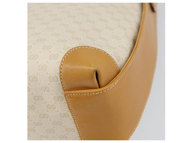 Gucci Borsa a Spalla Micro GG Supreme PVC Beige Oro 104 004 0024 Auth BA9177 D'oro - vista 12
