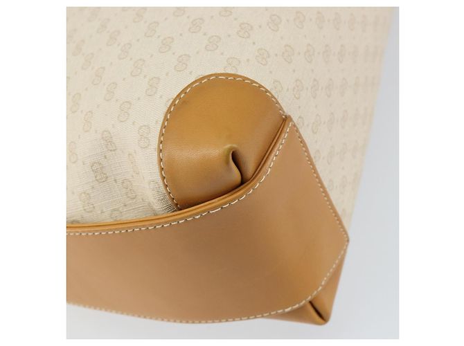 Gucci Borsa a Spalla Micro GG Supreme PVC Beige Oro 104 004 0024 Auth BA9177 D'oro - vista 13