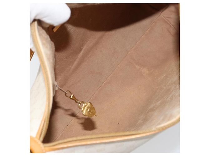 Gucci Borsa a Spalla Micro GG Supreme PVC Beige Oro 104 004 0024 Auth BA9177 D'oro - vista 17