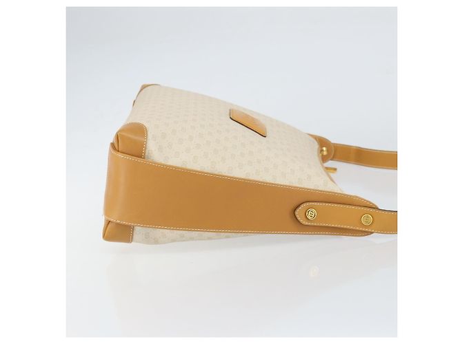Gucci Borsa a Spalla Micro GG Supreme PVC Beige Oro 104 004 0024 Auth BA9177 D'oro - vista 4