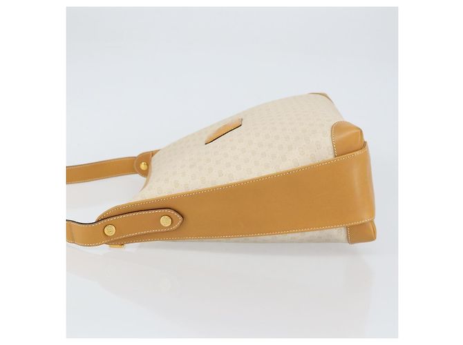 Gucci Borsa a Spalla Micro GG Supreme PVC Beige Oro 104 004 0024 Auth BA9177 D'oro - vista 5
