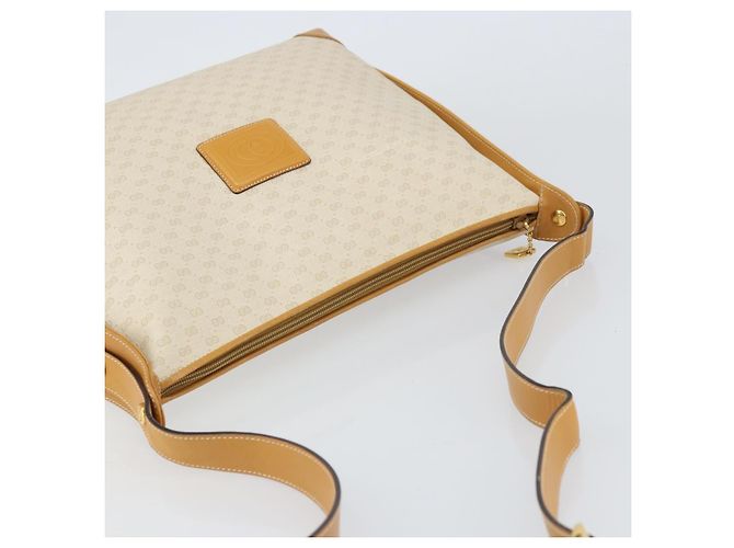 Gucci Borsa a Spalla Micro GG Supreme PVC Beige Oro 104 004 0024 Auth BA9177 D'oro - vista 6