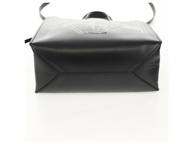 Borsa a mano GIVENCHY in pelle 2 in 1 nera argento autentica BA9198V Nero - vista 11