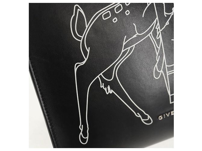 Borsa a mano GIVENCHY in pelle 2 in 1 nera argento autentica BA9198V Nero - vista 18