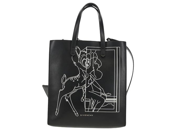 Borsa a mano GIVENCHY in pelle 2 in 1 nera argento autentica BA9198V Nero - vista 2