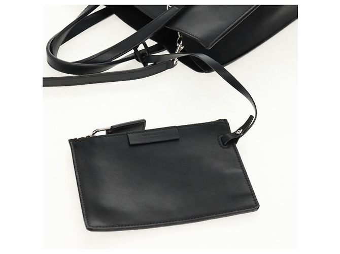 Borsa a mano GIVENCHY in pelle 2 in 1 nera argento autentica BA9198V Nero - vista 20