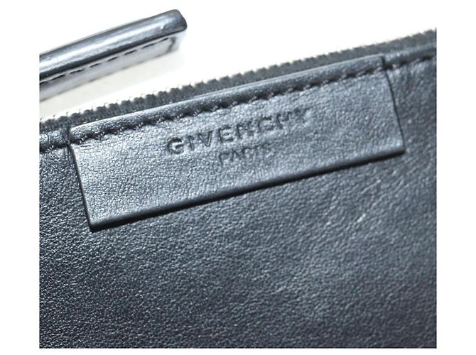 Borsa a mano GIVENCHY in pelle 2 in 1 nera argento autentica BA9198V Nero - vista 21