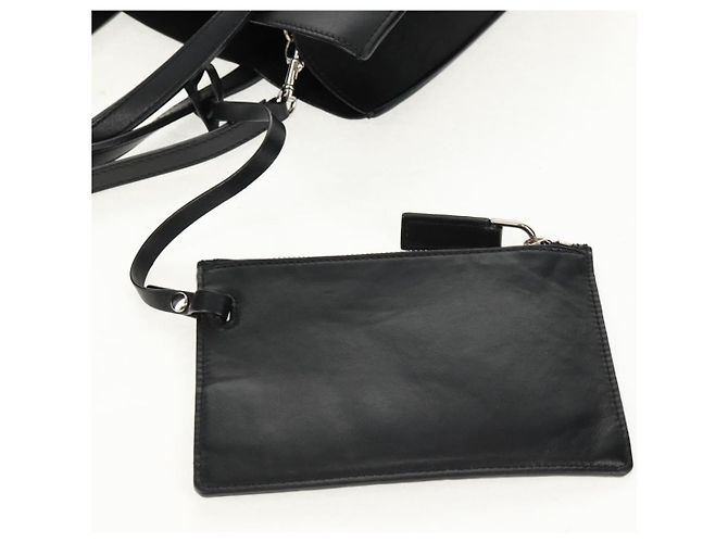 Borsa a mano GIVENCHY in pelle 2 in 1 nera argento autentica BA9198V Nero - vista 22