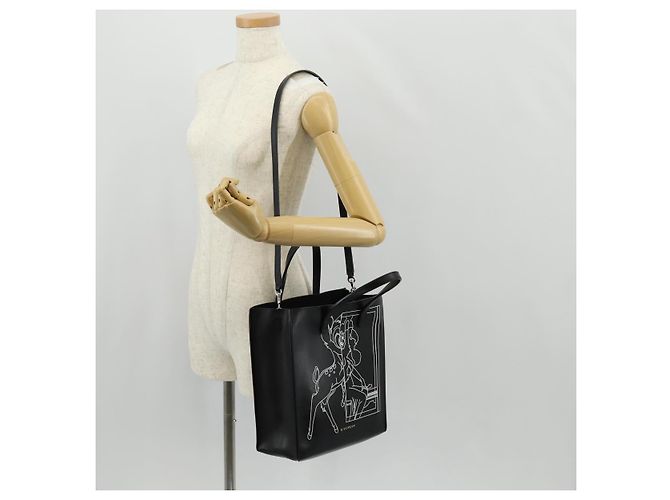 Borsa a mano GIVENCHY in pelle 2 in 1 nera argento autentica BA9198V Nero - vista 29