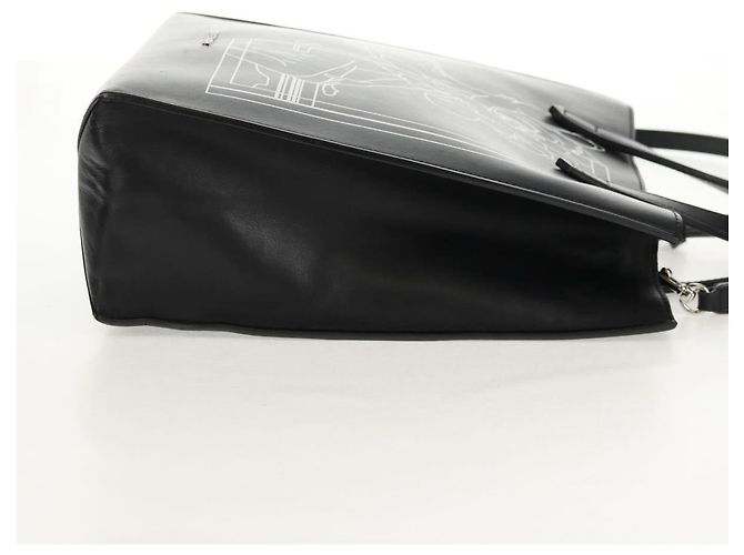 Borsa a mano GIVENCHY in pelle 2 in 1 nera argento autentica BA9198V Nero - vista 5