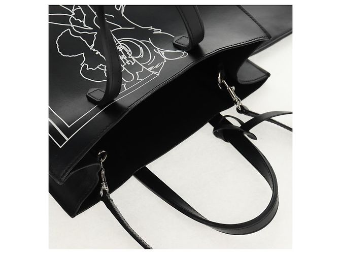 Borsa a mano GIVENCHY in pelle 2 in 1 nera argento autentica BA9198V Nero - vista 6