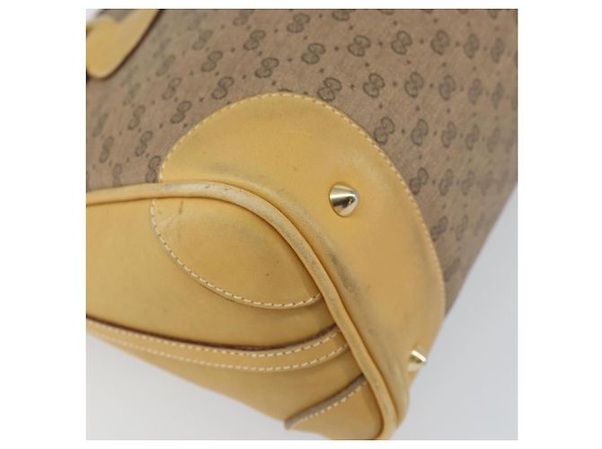 Gucci Borsa a mano Micro GG Supreme in PVC beige e oro 000 106 1325 Auth 157759 D'oro - vista 11