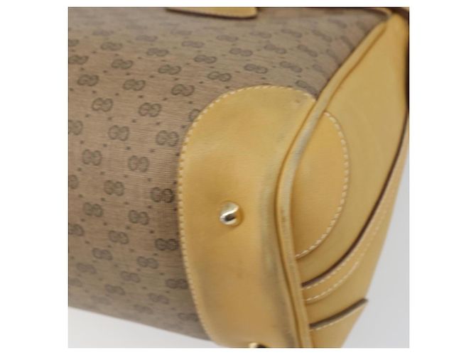 Gucci Borsa a mano Micro GG Supreme in PVC beige e oro 000 106 1325 Auth 157759 D'oro - vista 12
